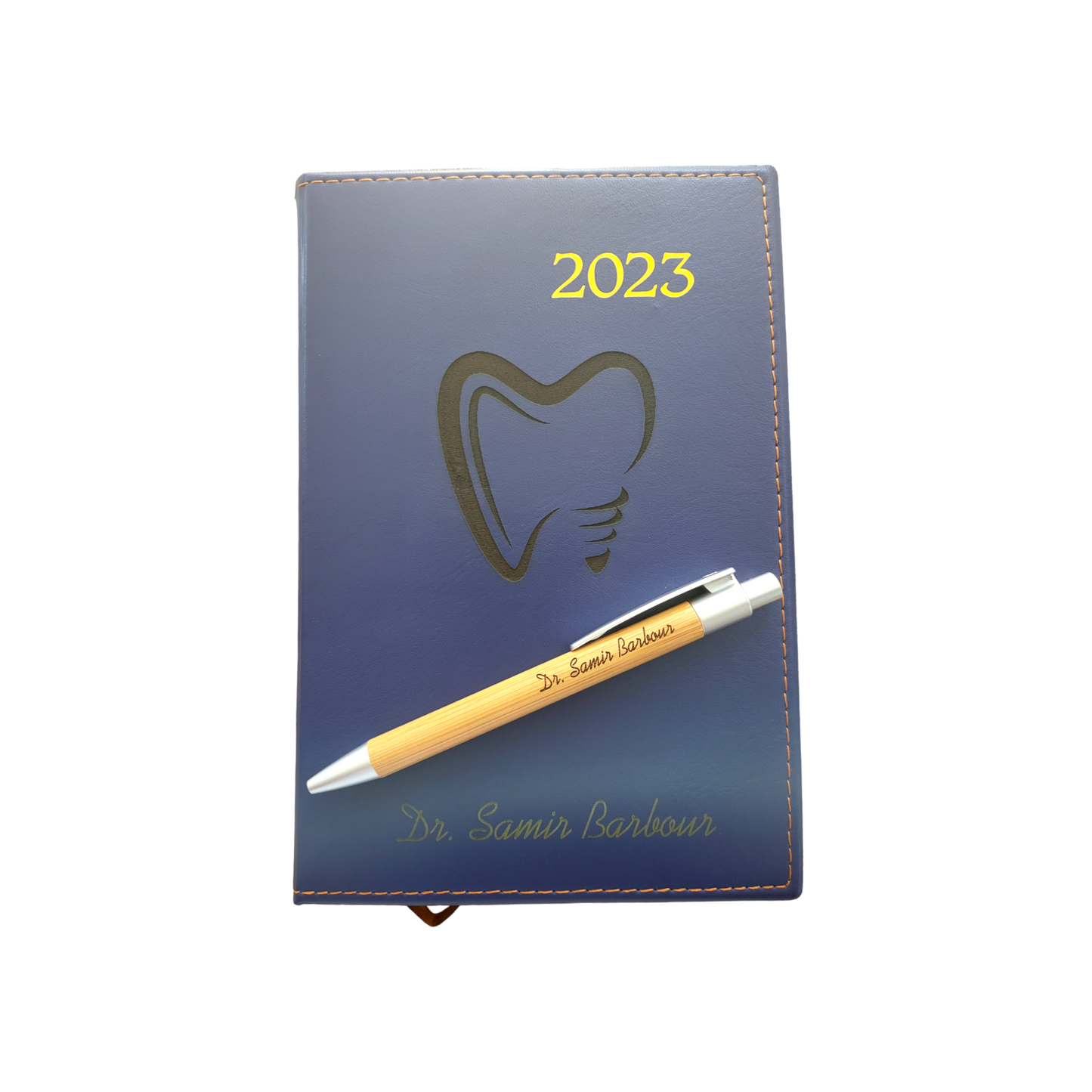 Agenda 2025 piel PU personalizada a láser