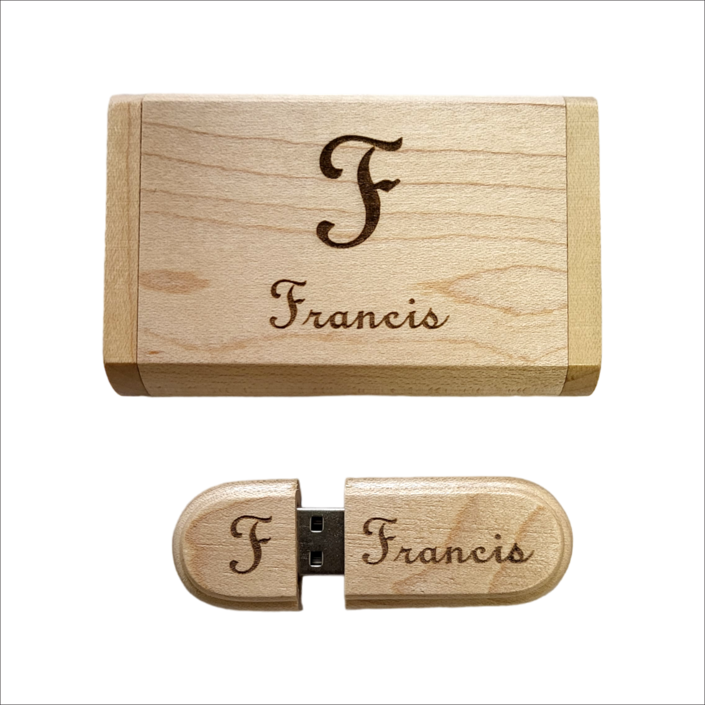Memoria USB 64gb en madera con estuche