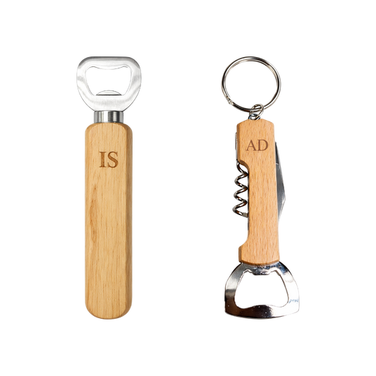 Destapadores de Madera Personalizados – Modelo Clásico y Multiusos