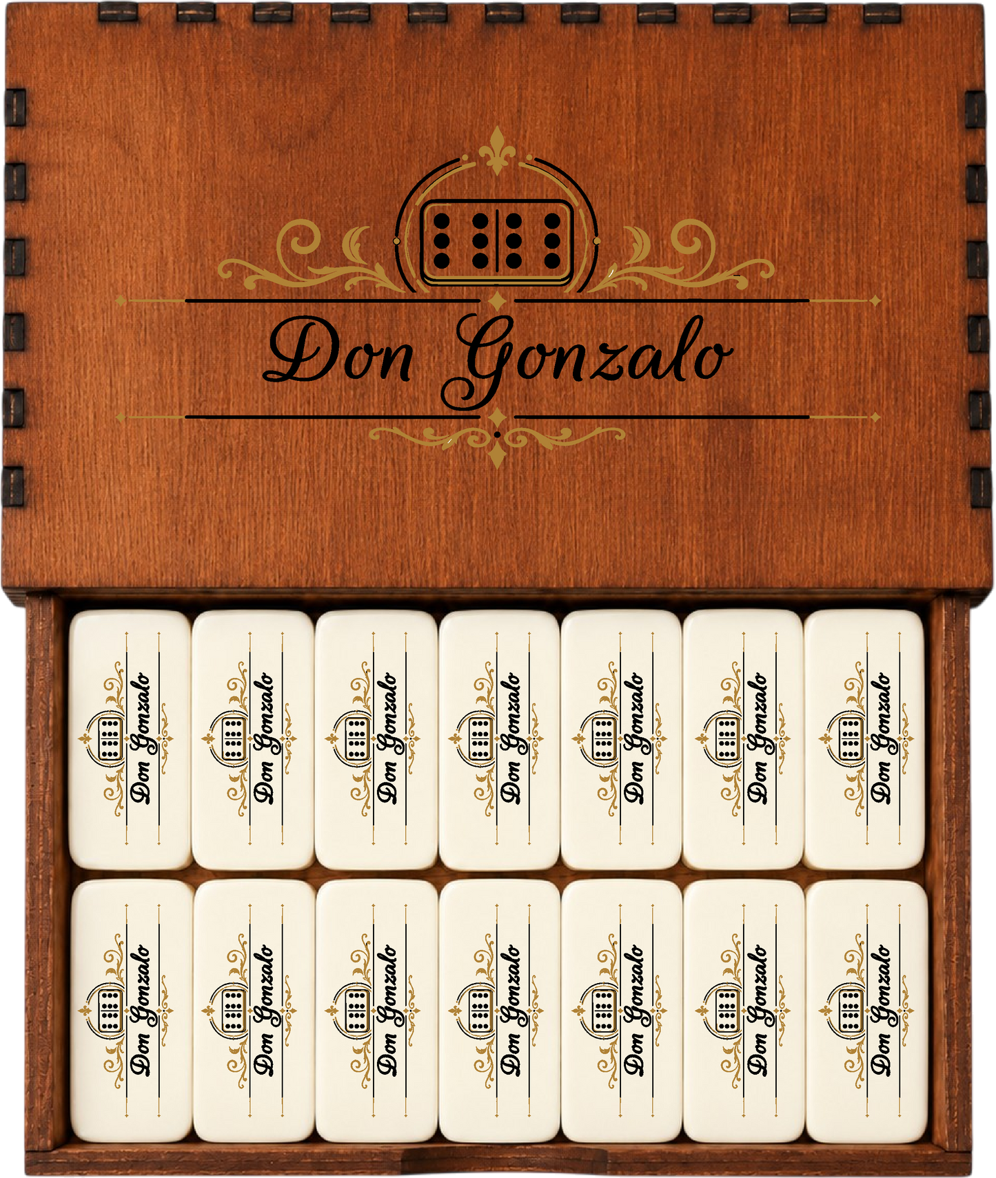 Domino Signature Personalizado en Caja de Madera