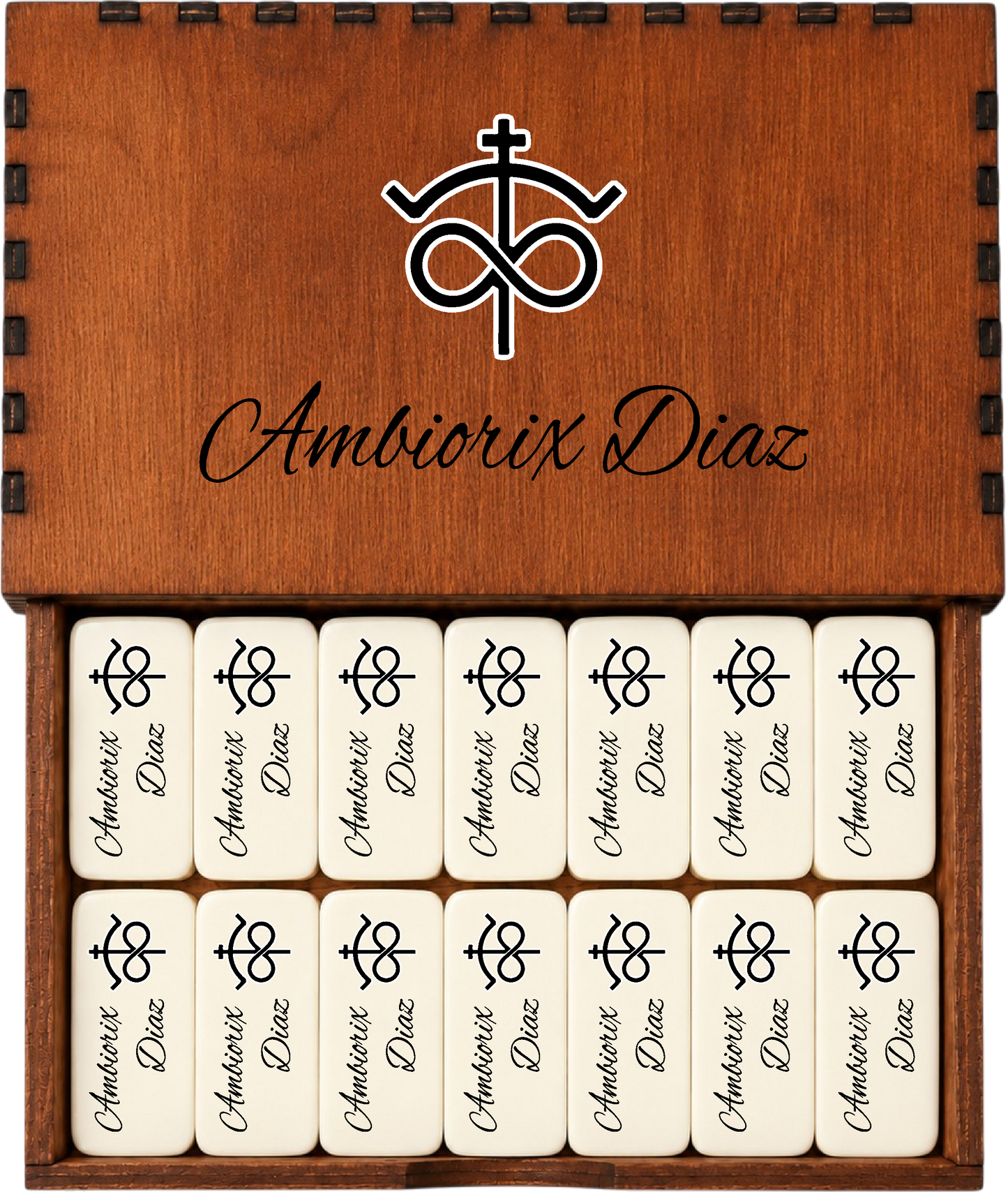 Domino Signature Personalizado en Caja de Madera