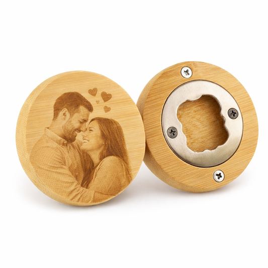 Destapador Magnético “Raíz de Recuerdo” – Personalizado en Bambú