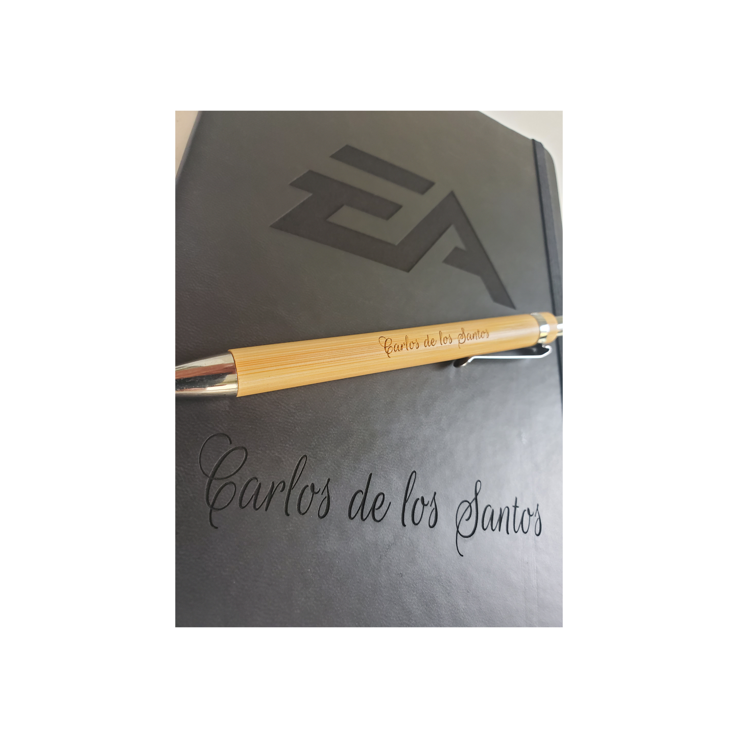 Libreta piel PU personalizada a láser